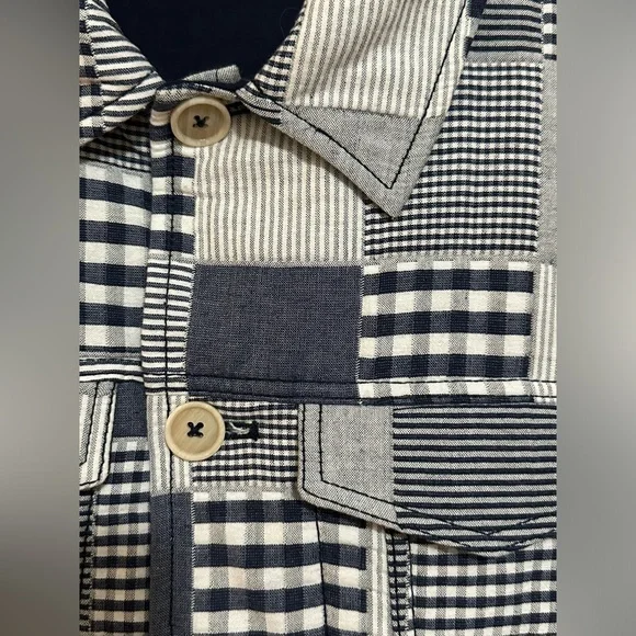 {Zara} QUILTED PLAID PATCHWORK JACKET kids Sz 13-14Yrs